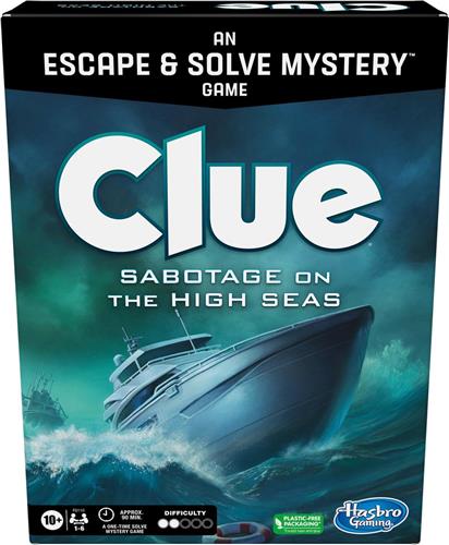 Cluedo Sabotage on the High Seas, Bordspel, Ontsnappen, 10 jaar, 90 min