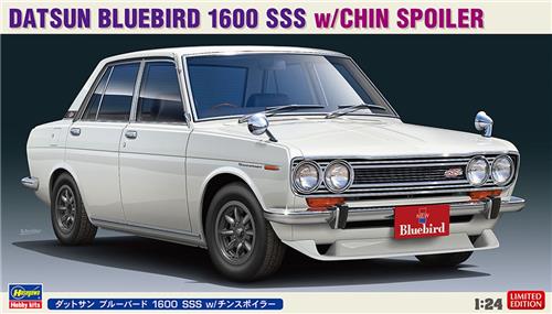 Hasegawa Modelbouwpakket Militaire voertuigen - 20468 Datsun Bluebird 1600 SSS met Chin Spoiler - Japanse Auto Plastic - 1:24 - Modelbouw