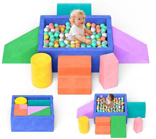 Allecto - Schuimbouwblokken - Peuterspeelgoed - Multifunctioneel - Ballenbak - Binnenspeelgoed - Geschikt voor klimmen en kruipen - 7 stuks - Speeltuin binnen - AliExpress 18.