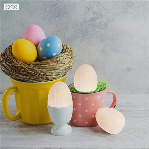 Allecto - Decoratieve Houten Eieren - DIY Ambachten - Pasen - 50 Stuks - Paasdecoratie - Woondecoratie - Kinderen - Kleurrijk - Creatief - Handgemaakt - AliExpress 15.