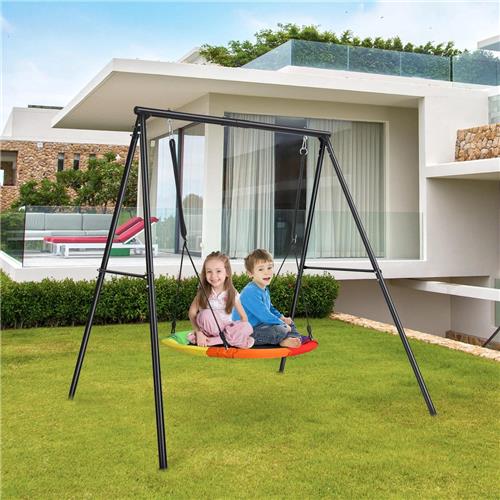 Allecto - Schommelschotel - Grote zitting - Verstelbare bandjes - Zwaar A-Frame - Buiten spelen - Achtertuin - Kinderen - 40 inch - Oxford - Speeltuin - Rood - Glijden - Geschikt voor boom - Schommelen - AliExpress 1503