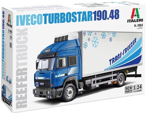 Italeri Modelbouwpakket Vrachtwagens - 3964 Iveco Turbostar 190.48 Reefer Truck - Italiaanse Vrachtwagen Plastic - 1:24 - Modelbouw