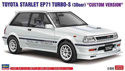 Hasegawa Modelbouwpakket Auto - 20777 Toyota Starlet EP71 Turbo-S 3-Deurs Custom Version - Japanse Auto Plastic - 1:24 - Modelbouw