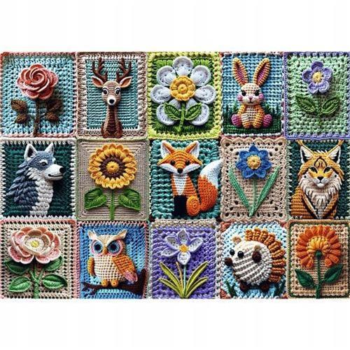 Trefl Puzzel 1000 Stukjes: Haken, Mijn Passie - Dieren & Bloemen