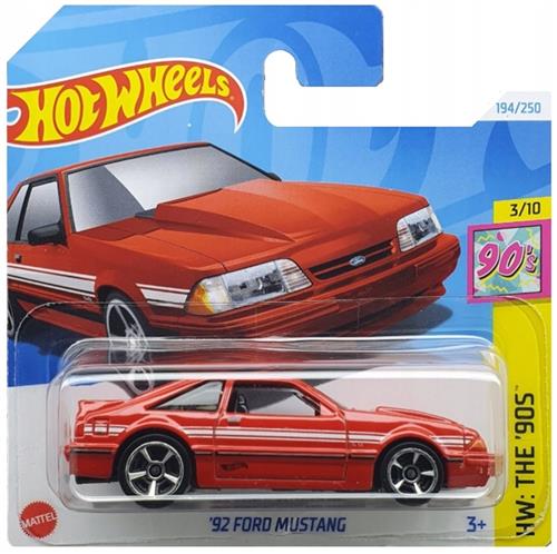 Hot Wheels '92 Ford Mustang 1:64 Schaal-model - Jaren '90 verzamelobject