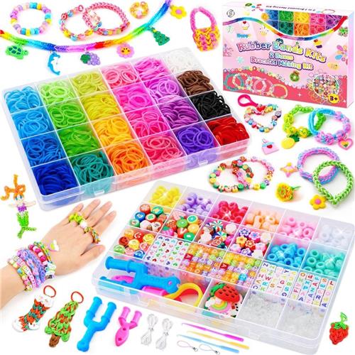 Equivera Armbandjes Maken Set Meisjes - Knutselset Meisjes - Knutselset voor Meisjes - Knutselset Meiden - Sieraden Maken Meisjes - Armbandjes Maken Meisjes - Cadeautip voor uw kind!