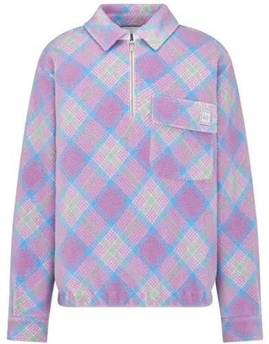 Christian Dior X ERL 'Tartan Zip Sweatshirt' (Paars).