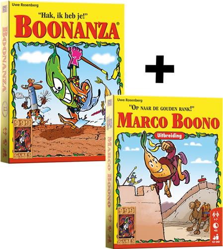 999 Games - Boonanza Kaartspel Met Extra Uitbreiding Marco Boono - Zeer interactief - Gezelschapsspel - Educatief spel - Snel spel - Klein cadeautje