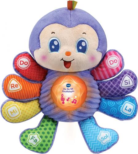 VTech Baby Do-Re-Mi Knuffelspin - Educatief Babyspeelgoed - Knuffel met Muziek