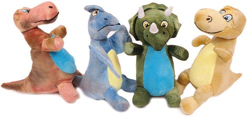 PIA Soft Toys-Set van 4 Pluche Dinosaurus Knuffels 4 ass. 22 cm