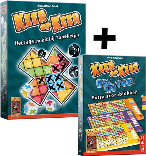 999 Games - Keer op Keer dobbelspel met Extra Scoreblokken level 2, 3 en 4 - HÃ©t dobbelspel voor het hele gezin - Gezelschapsspel - Familiespel - Educatief spel - Klein cadeautje