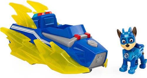 PAW Patrol Mighty Pups Charged Up - Chase - Speelgoedvoertuig met actiefiguur