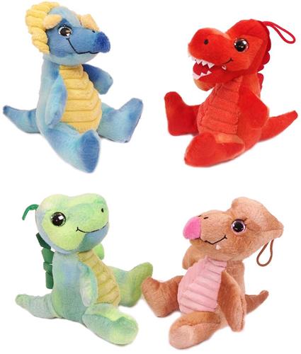 PIA Soft Toys-Set van 4 Pluche Dinosaurus Knuffels 4 ass. 14 cm