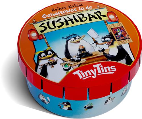 999 Games - Tiny Tins: Geharrewar in de Sushibar - Ideaal om overal mee naartoe te nemen - Reisspel - Familiespel - Klein cadeautje