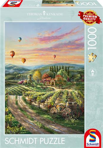 Schmidt puzzel Thomas Kinkade landschap Peaceful Valley Vineyard 1000 stukjes.