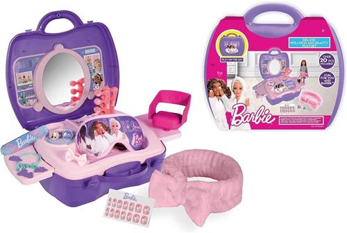 Barbie 20 Delig Wellness & Beauty Speelset - Spa Speelset- Speelfigurenset - Paars / Roze