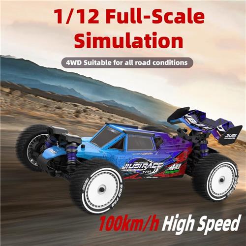 RC Auto 1:12  Radiografische Auto  RC Buggy  Offroad Raceauto  Afstandsbediening Auto  100 km/u Snelheid  4WD 3600KV Borstelloze Motor  Groen Met 3 Batterijen