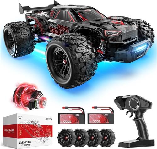 RC Auto  RC Wagen  Radiografisch Auto  Offroad Buggy  Truggy  1:14 Schaal  Brushless Motor  75+ km/u  4WD  Waterdicht  2x 3S LiPo Batterijen  7 Lichtmodi