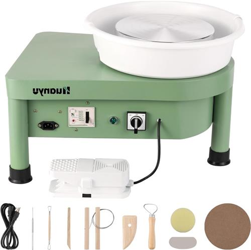 Elektrische Pottenbakkersschijf  Pottenbakkersmachine  Keramiek Draaischijf  Klei Draaitafel  Pottenbakkerstoel  10 Inch Werkoppervlak  Voetpedaalbediening