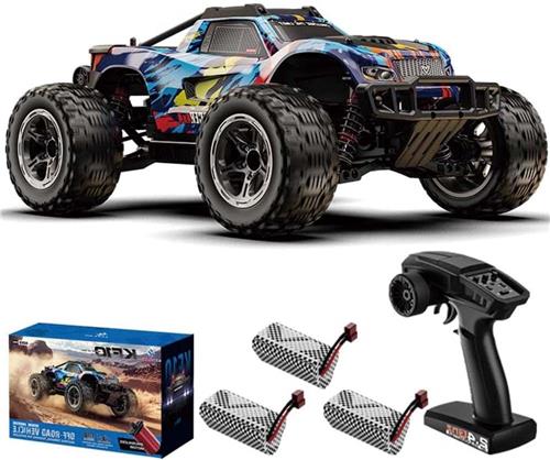 RC Offroad Buggy  Afstandsbedienbare Auto  RC Racewagen  Offroad Voertuig  Driftwagen  60 km/u Snelheid  Borstelloze Motor  4WD  Blauw  Met 3 Batterijen