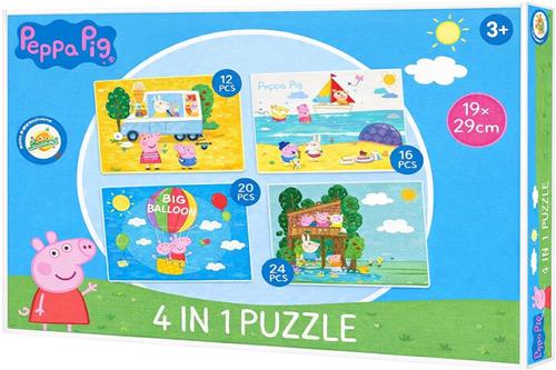 Peppa Pig 4-in-1 puzzel