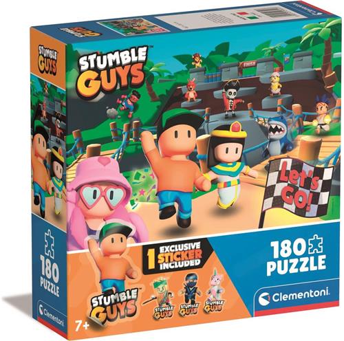 Clementoni - Kinderpuzzel - 180 Stukjes - Stumble Guys - Puzzel Voor Kinderen - Vanaf 7 Jaar
