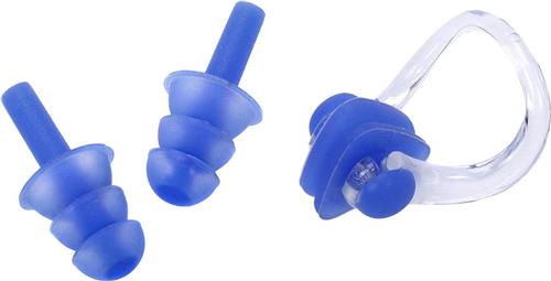 SportX Volwassenen Neusclip en Oordoppen 2 Sterren Blauw