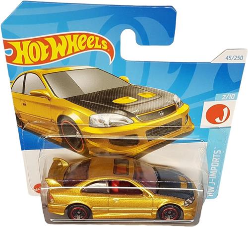 HOT WHEELS HONDA CIVIC Si GOLD 45/250 (1:64) HWJ-IMPORTS 2 /10 LONG CARD