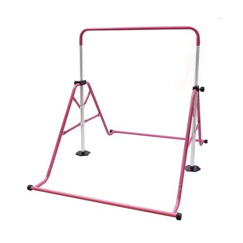 Turnstok  Gymnastiek Bar  Klimrek  Fitness Bar  Turnrek  Verstelbaar 115-155 cm  Stevig Stalen Frame Rosa