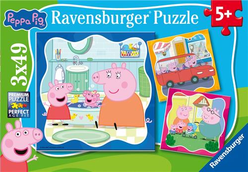 Ravensburger  Familie Eerst!  Kinderpuzzel  3 x 49 Stukjes