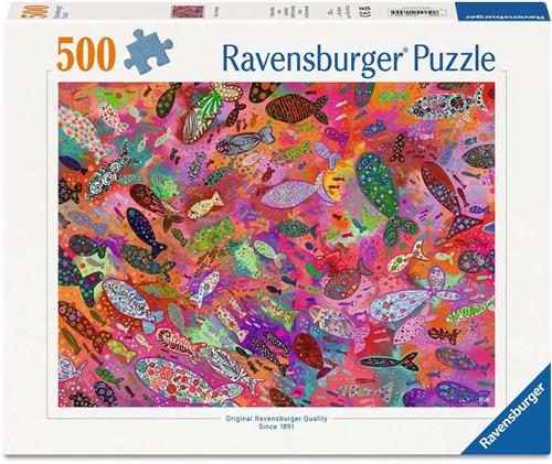 Ravensburger  Fish in Fuchsia  Legpuzzel  500 Stukjes