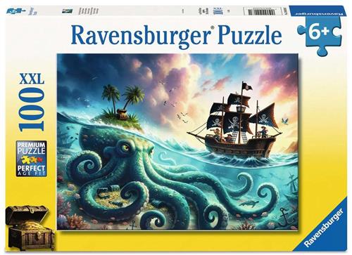 Ravensburger  De Schat van de Kraken  Kinderpuzzel  100 XXL Stukjes
