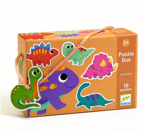 Djeco | Puzzel Duo Dino's - 10 Stuks