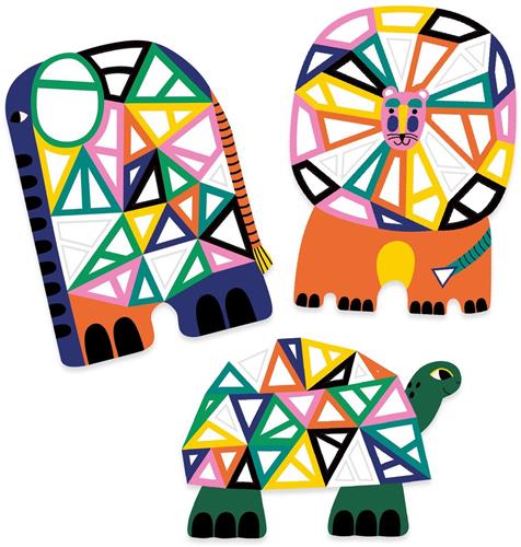 Djeco collage speelgoed Africa - creatief knutselen voor kinderen.