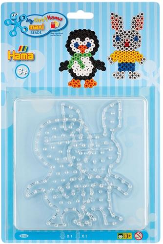 Hama strijkkralenbordjes Maxi - Pinguin en Konijn creatief speelgoed.