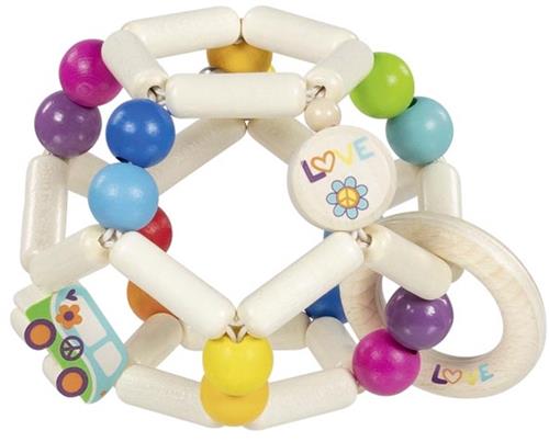 Goki sensorische speelgoed touch ring elastische regenboog bal.