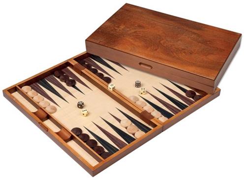 Philos Backgammon spel groot met magneetsluiting houten bord.