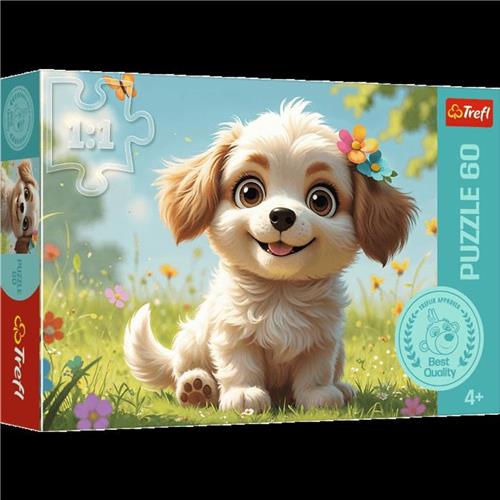 Puzzel: een puppy zijn! 60-delige puzzel
