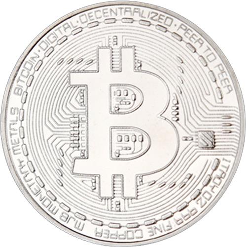 Bitcoin verzamelmunt - Munten - Crypto - Coin - Token - Souvenir - Met beschermhoes - zilver