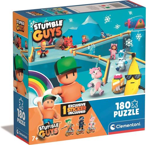 Clementoni - Puzzel - 180 Stukjes - Stumble Guys - Kinderpuzzel - Vanaf 7 Jaar