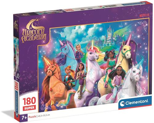 Clementoni - Puzzel - Unicorn Academy - 180 stukjes - Super Color - vanaf 5 jaar