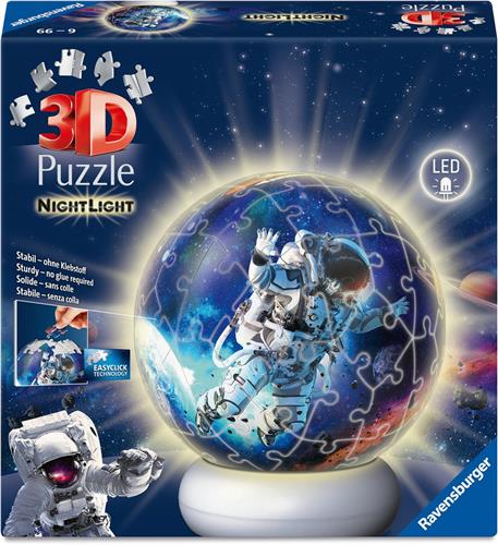 Ravensburger  Astronauten  3D Puzzle-Ball Nachtlicht  73 Stukjes