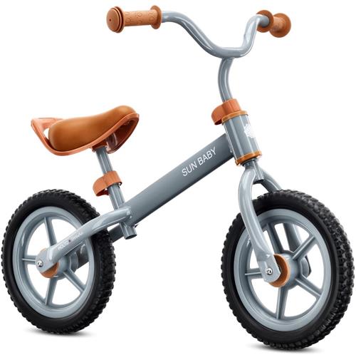 sun baby Loopfiets voor Kinderen 2 Jaar, Loopfietsen Molto Strada met schuimrubberen banden, verstelbaar zadel en stuur, stalen frame - Gray