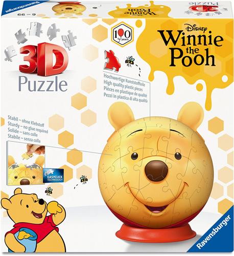 Ravensburger  Disney Winnie de Pooh  3D Puzzle-Ball met Oren  77 Stukjes