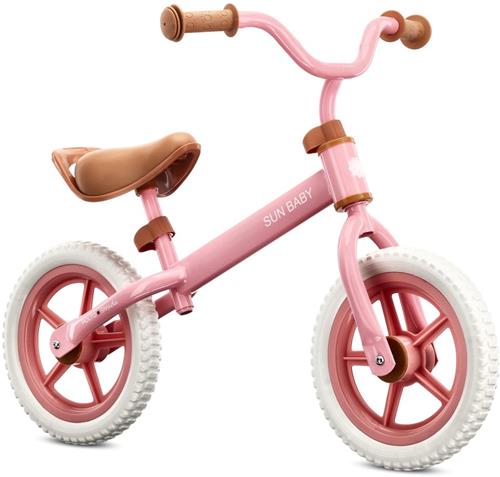sun baby Loopfiets voor Kinderen 2 Jaar, Loopfietsen Molto Strada met schuimrubberen banden, verstelbaar zadel en stuur, stalen frame - Lila