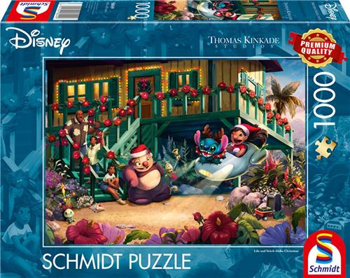 Schmidt - Legpuzzel - Disney, Lilo en Stitch Aloha Christmas - 1000 stukjes - Volwassenen - vanaf 12 jaar