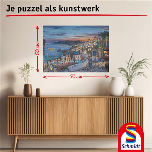 Schmidt - Legpuzzel - Zonsondergang op Santorini - 1000 stukjes - Volwassenen - vanaf 12 jaar