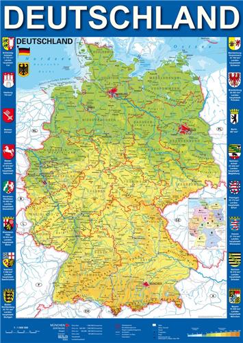 Schmidt - Legpuzzel - Kaart van Duitsland - 1000 stukjes - Volwassenen - vanaf 12 jaar