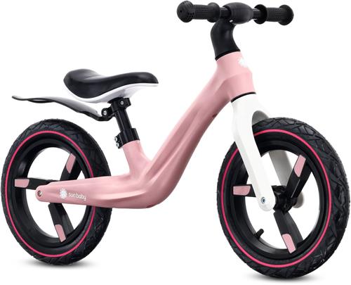 sun baby Loopfiets voor Kinderen Sport - 2 jaar, Loopfietsen, nylon frame, luchtbanden, verstelbaar zadel en stuur - Roze