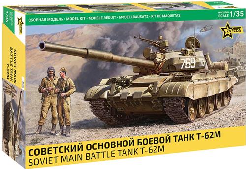 Zvezda Modelbouwpakket Militaire voertuigen - 3679 T-62M - Sovjet Moderne Gevechtstank Plastic - 1:35 - Modelbouw